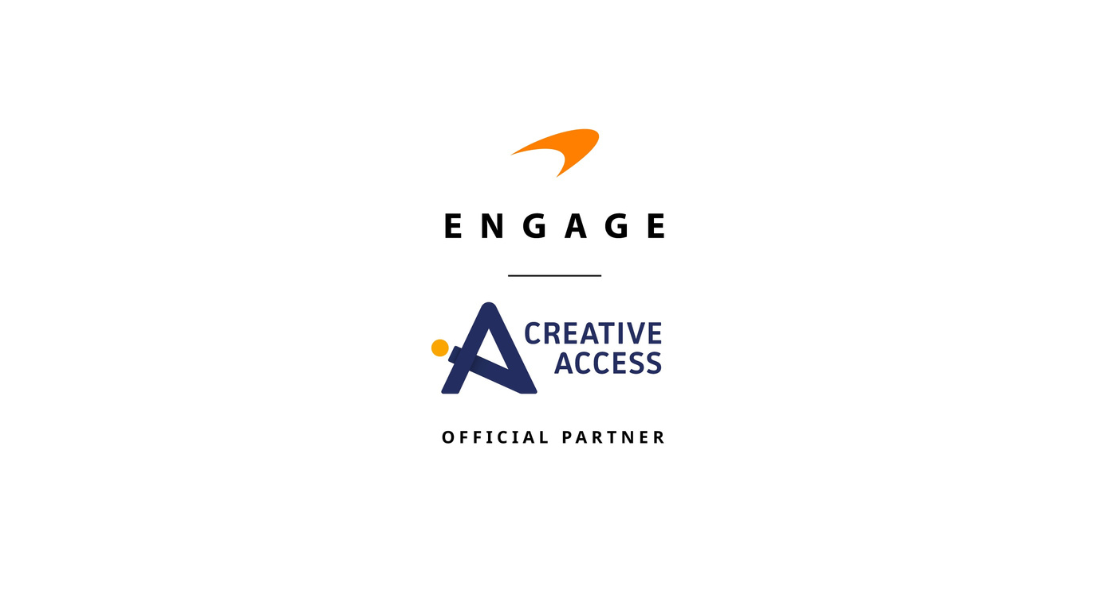 Engage McLaren Racing x Creative Access offical partner logo
